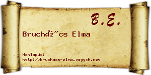 Bruchács Elma névjegykártya